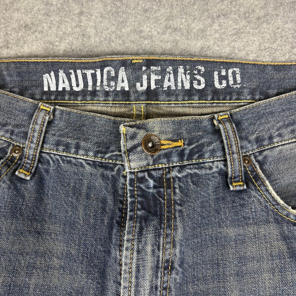 Nautica Jeans Co Mens 36x30 Relaxed Fit Blue Denim Medium Wash Vintage - Picture 2 of 8
